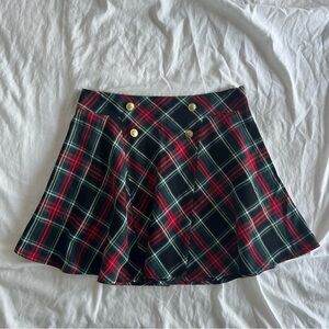 Plaid school girl mini skirt